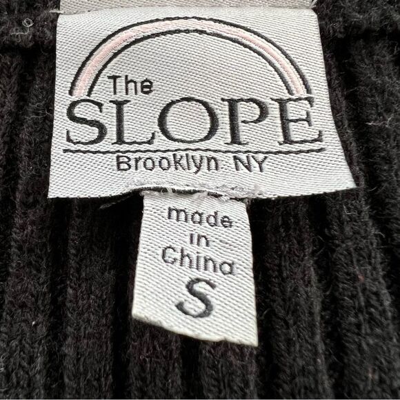 The Slope Hi-Lo Waffle Knit Long Sleeve Sweater Black Silver Zippers - Picture 4 of 10